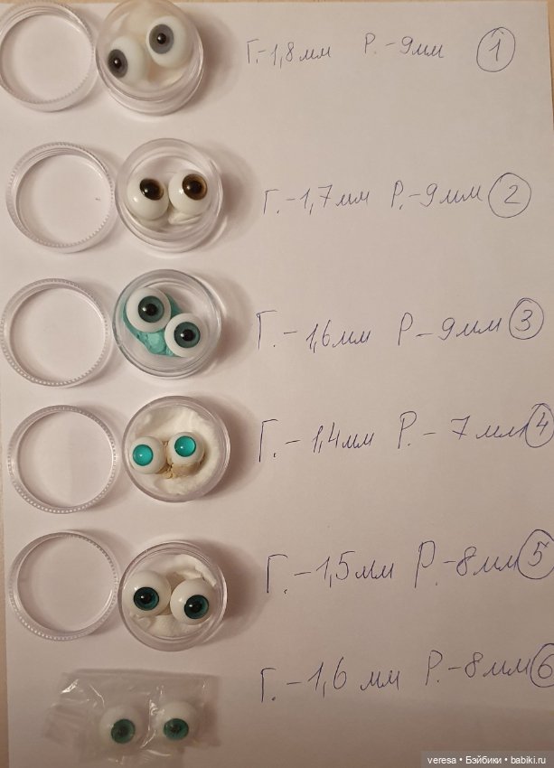 Продаю стеклянные глазки разных фирм и размеров (фото 3)