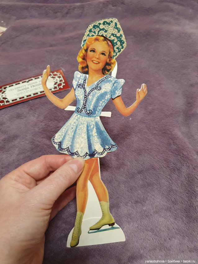 Винтажная бумажная кукла фигуристка Соня Хени. Состояние новое (фото 3)