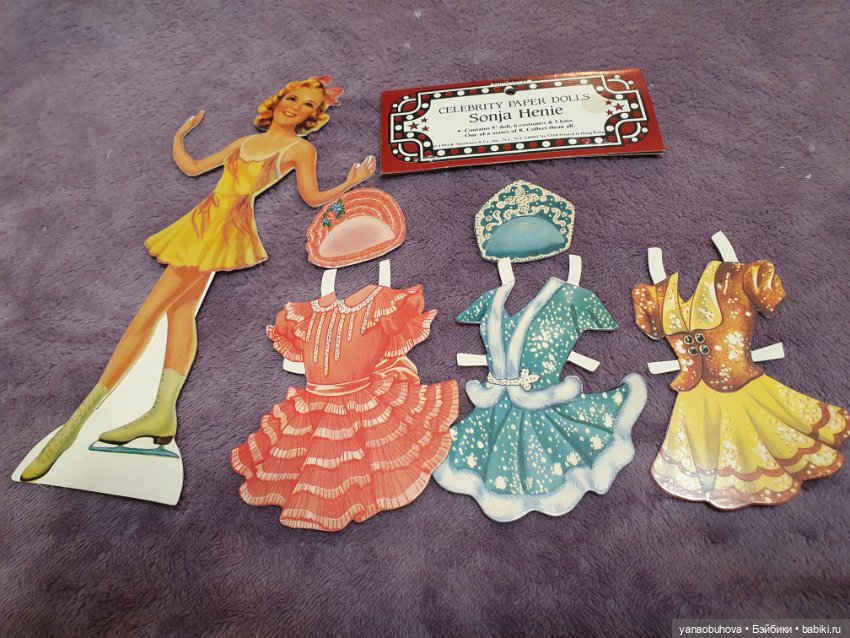 Винтажная бумажная кукла фигуристка Соня Хени. Состояние новое (фото 2)