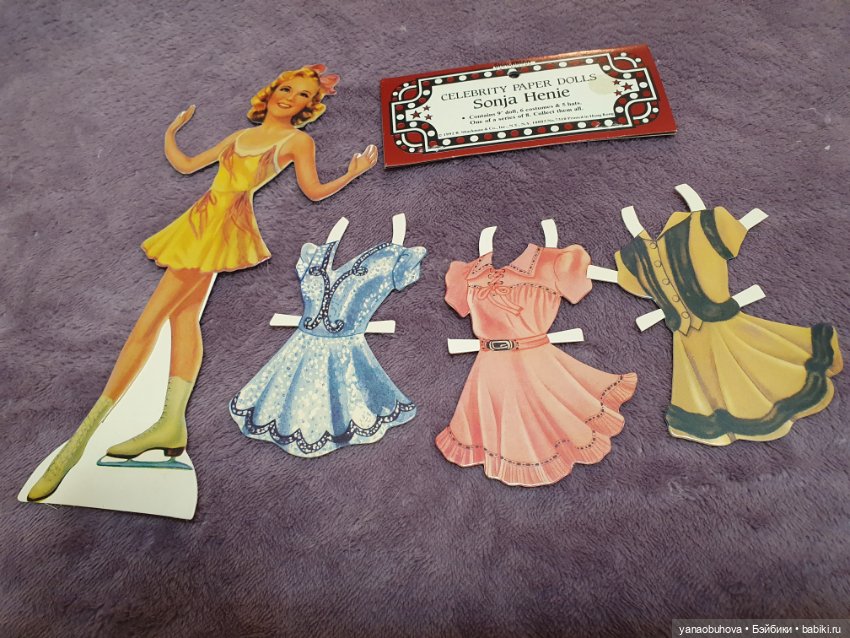 Винтажная бумажная кукла фигуристка Соня Хени. Состояние новое (фото 6)