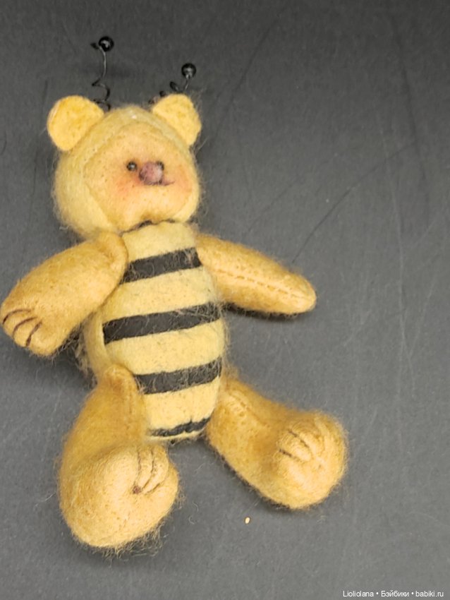 Мишки - пчелки. 10 см и 9 см. Цена за пару (фото 10)
