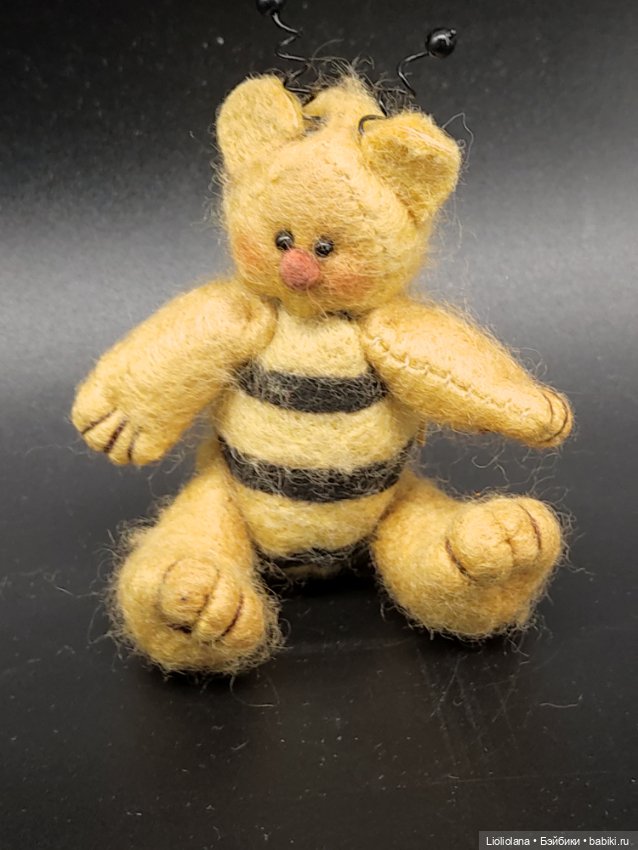 Мишки - пчелки. 10 см и 9 см. Цена за пару (фото 5)