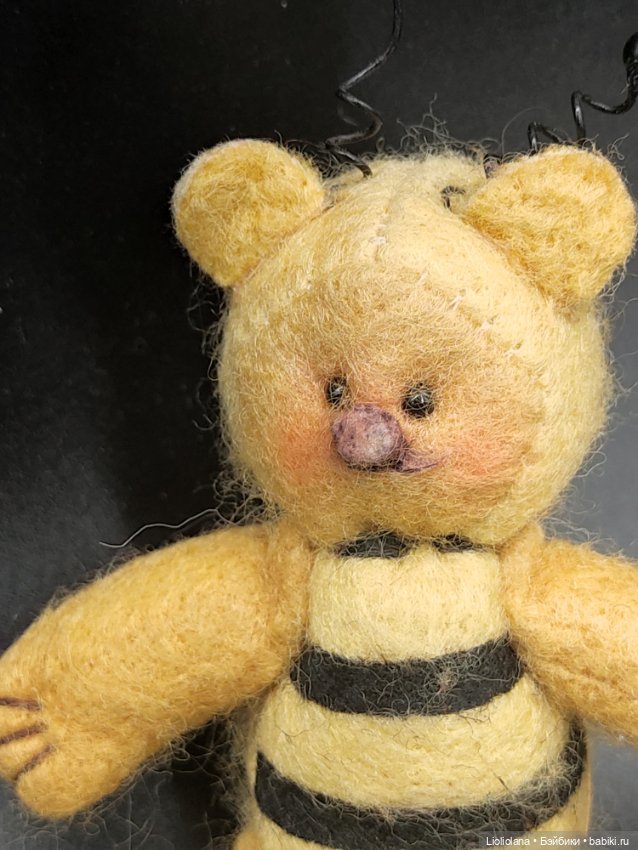 Мишки - пчелки. 10 см и 9 см. Цена за пару (фото 9)