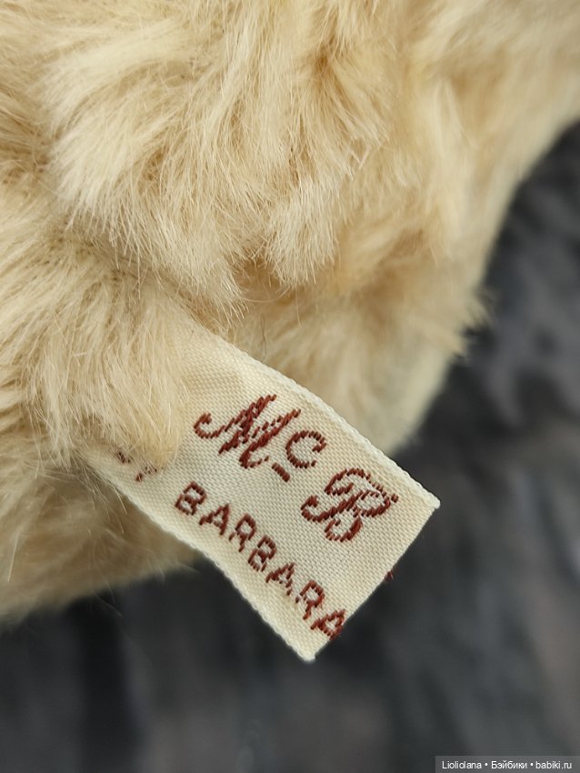 Мишка от Barbara McConnel. 36 см. Мохер. Розовый беж (фото 6)