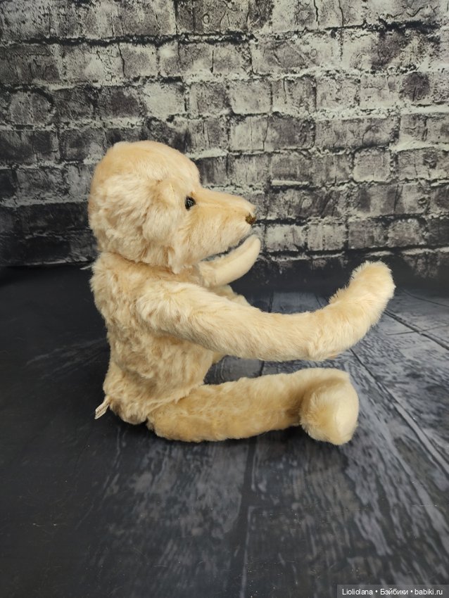 Мишка от Barbara McConnel. 36 см. Мохер. Розовый беж (фото 7)