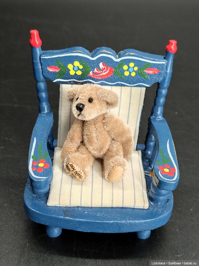 Мишка Бежевый 5 см от World Of Miniature Bears. Миниатюра. Винтаж