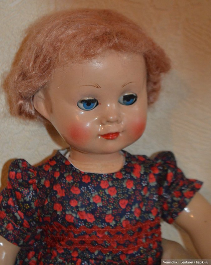 Кукла прессопилочная СССР .Кукла "Лена".Ск.Борисова .1950 гг .Московская фаб.8марта