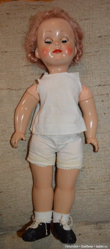 Кукла прессопилочная СССР .Кукла "Лена".Ск.Борисова .1950 гг .Московская фаб.8марта (фото 5)