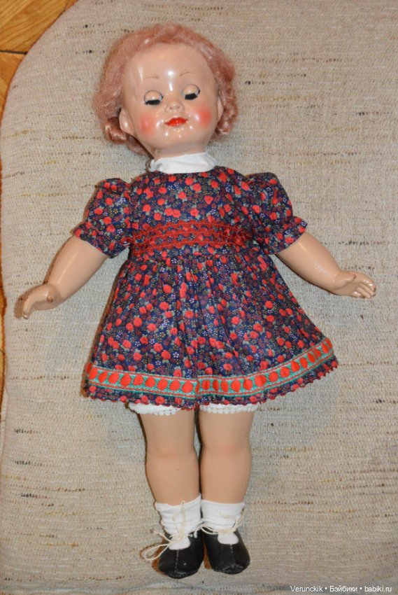 Кукла прессопилочная СССР .Кукла "Лена".Ск.Борисова .1950 гг .Московская фаб.8марта