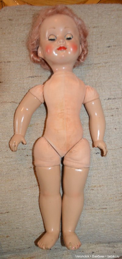 Кукла прессопилочная СССР .Кукла "Лена".Ск.Борисова .1950 гг .Московская фаб.8марта (фото 8)