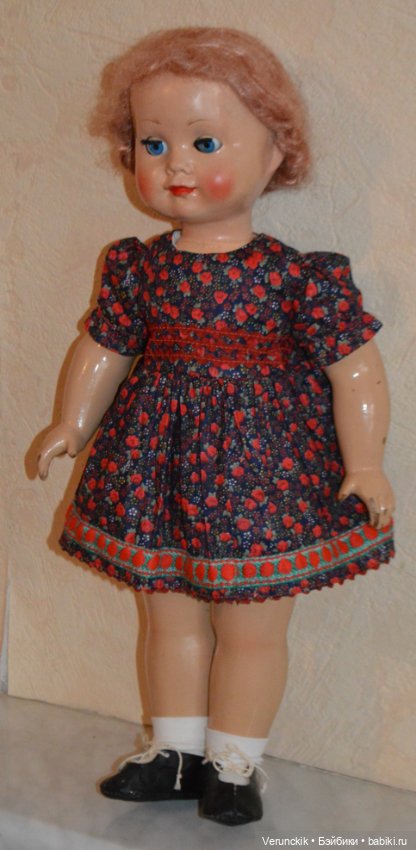 Кукла прессопилочная СССР .Кукла "Лена".Ск.Борисова .1950 гг .Московская фаб.8марта (фото 3)