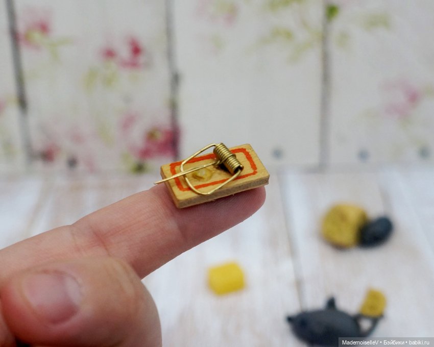 Сыр в мышеловке и мышки — Миниатюра для кукол (фото 6)