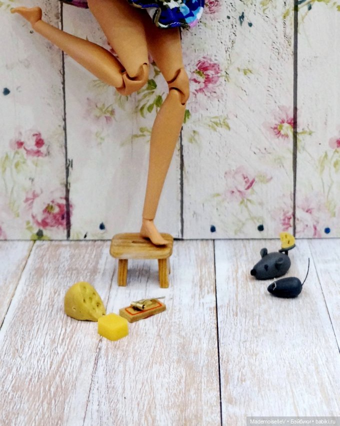 Сыр в мышеловке и мышки — Миниатюра для кукол (фото 10)