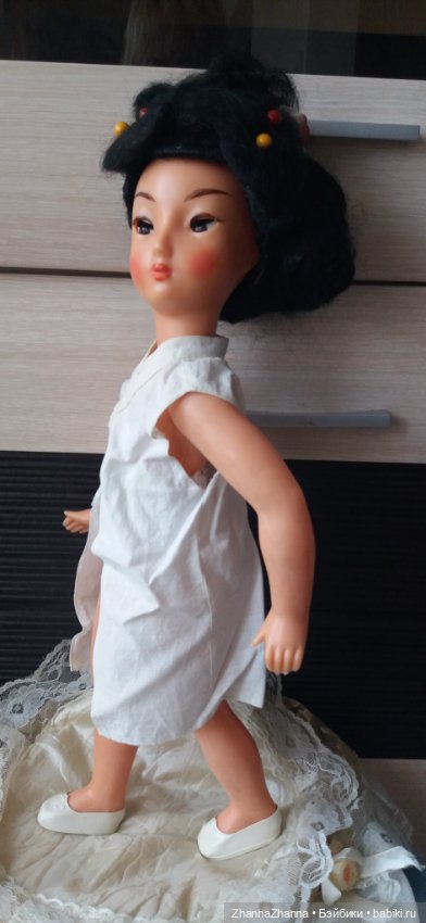 Редчайшая паричковая кукла ссср Японка Победа (фото 8)