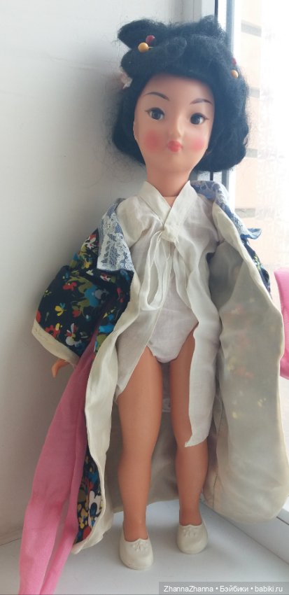 Редчайшая паричковая кукла ссср Японка Победа (фото 2)