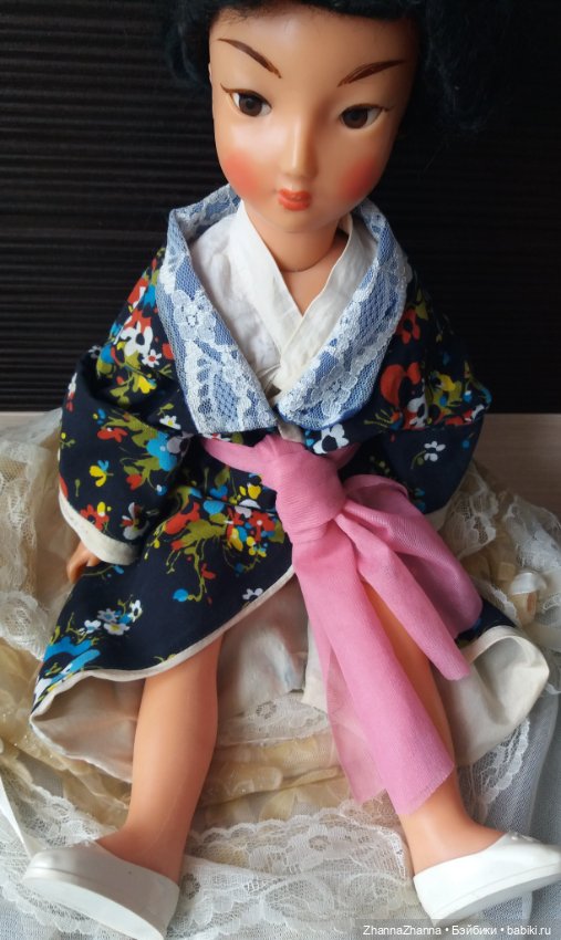 Редчайшая паричковая кукла ссср Японка Победа (фото 7)