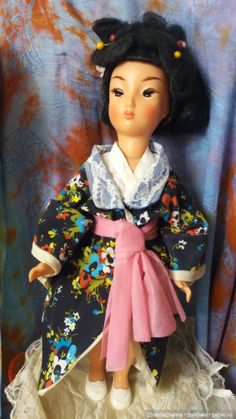 Редчайшая паричковая кукла ссср Японка Победа (фото 6)