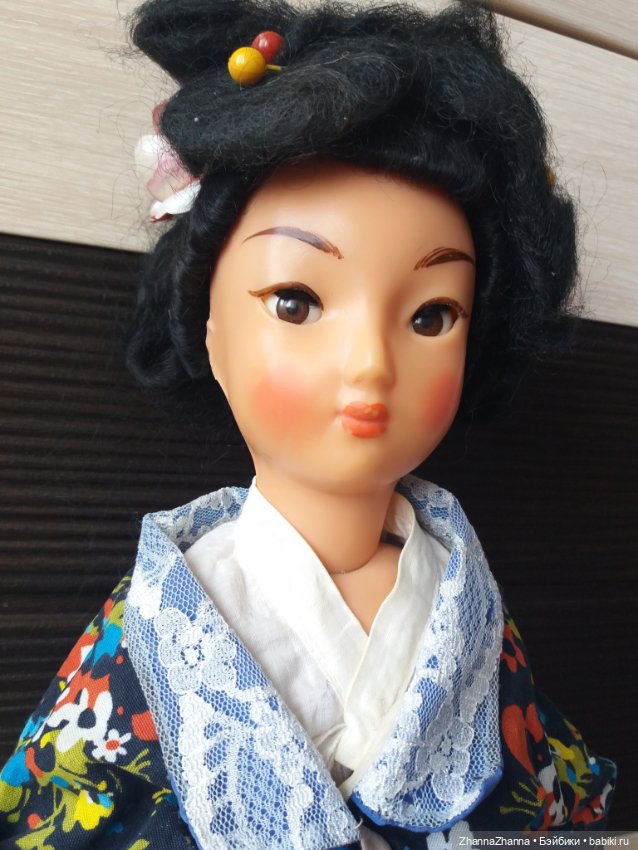 Редчайшая паричковая кукла ссср Японка Победа (фото 10)