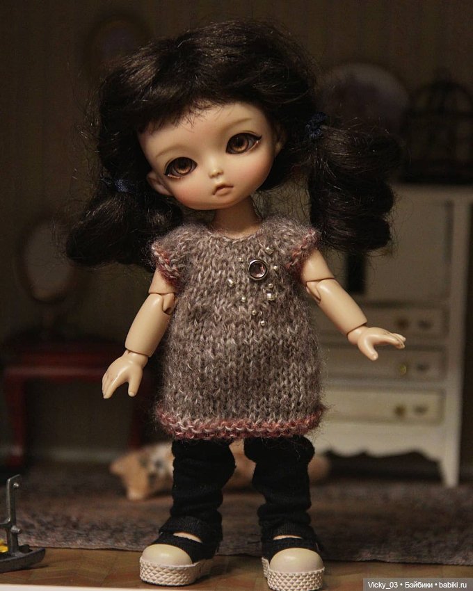 2 комплекта одежды и вязаное платье для 1/8 бжд Lati Yellow, Nikki Britt, Irrealdoll, Meadowdoll (фото 10)