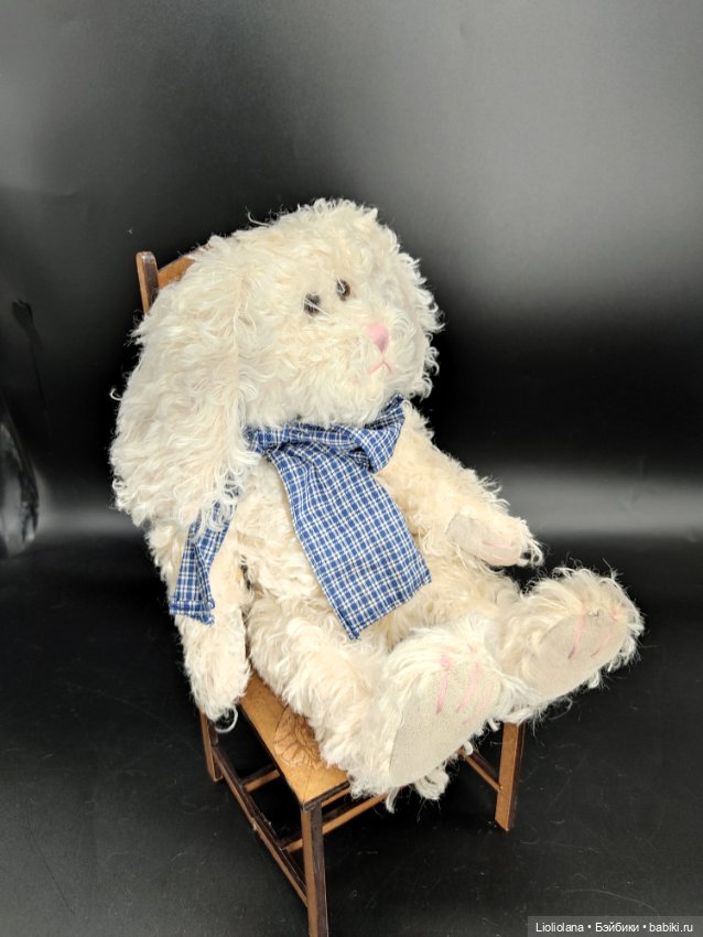 Белый Кролик от Boyds Bears Co. Мохер. 30 см. 1998 год (фото 9)