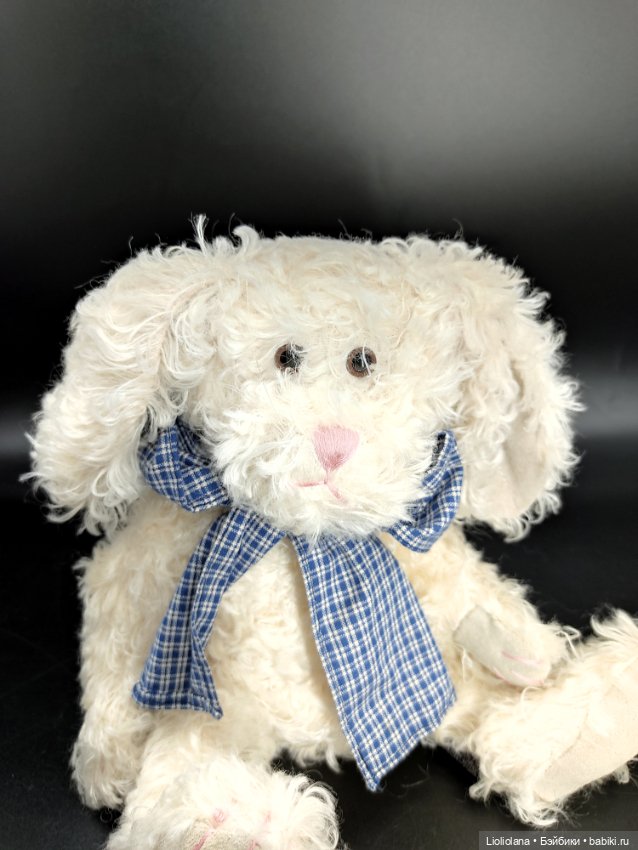 Белый Кролик от Boyds Bears Co. Мохер. 30 см. 1998 год
