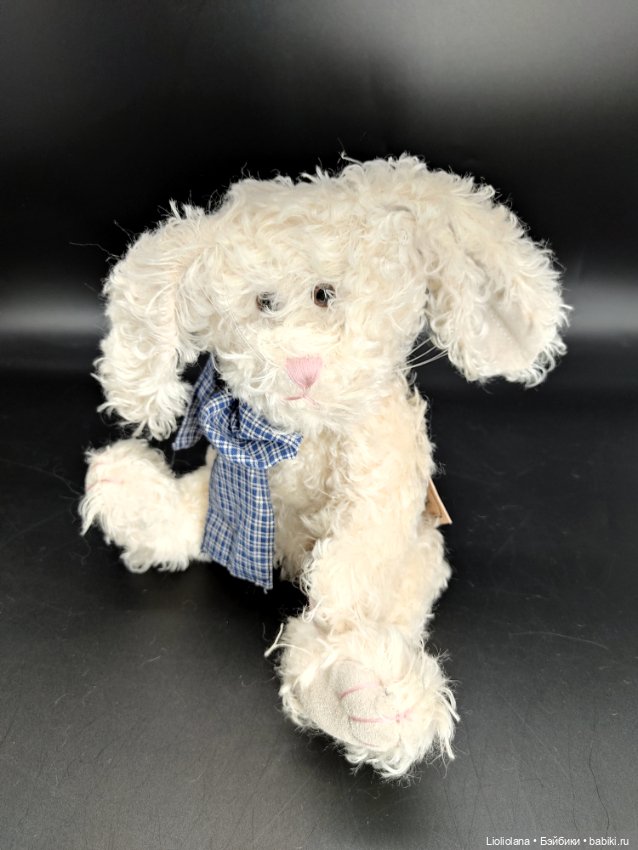 Белый Кролик от Boyds Bears Co. Мохер. 30 см. 1998 год (фото 5)