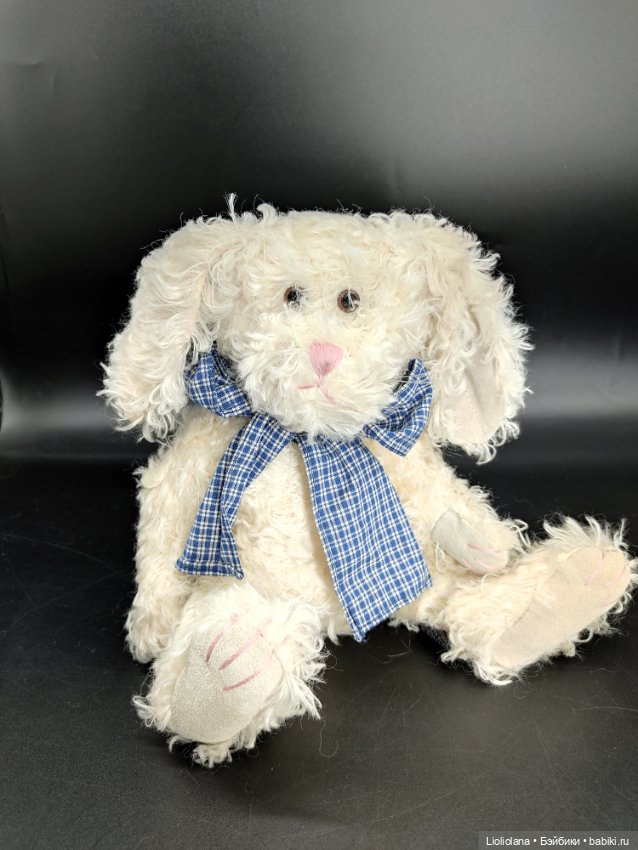 Белый Кролик от Boyds Bears Co. Мохер. 30 см. 1998 год (фото 2)