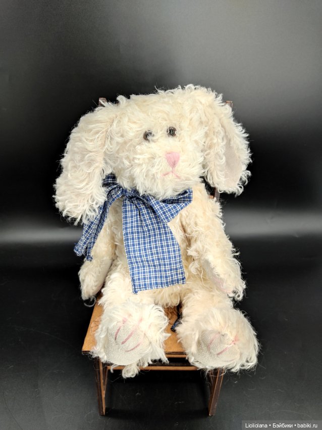 Белый Кролик от Boyds Bears Co. Мохер. 30 см. 1998 год (фото 8)