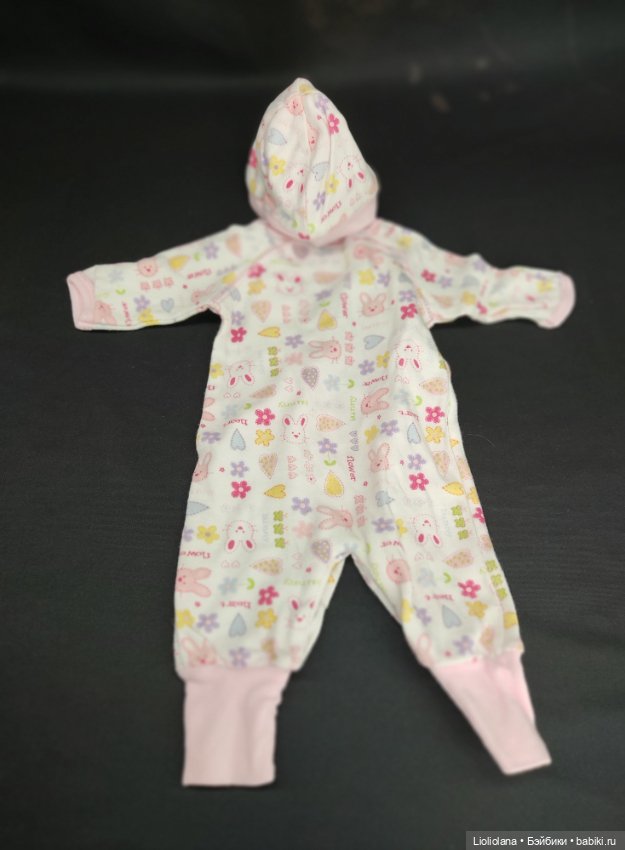Комбинезон и шапочка для малышей ростом 35 см
