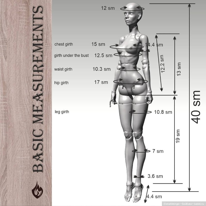 Чертеж шарнирной куклы девушки чертеж с подробными размерами