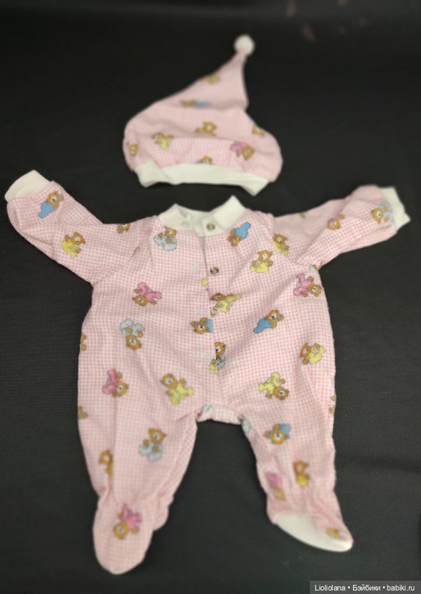 Костюмчик для малышей ростом 35 см. Фланель
