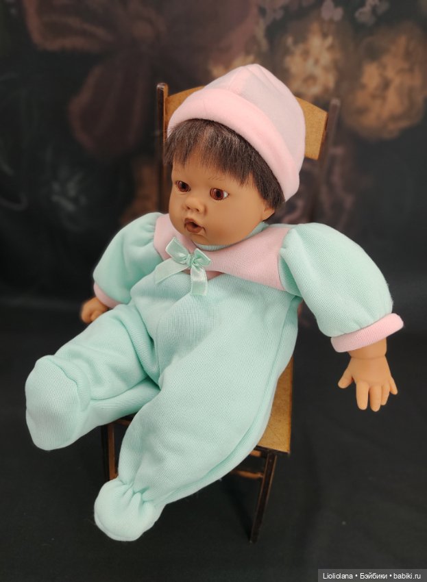 Аутфит для кукол 35 см. Комбинезон и шапочка. Флис (фото 3)