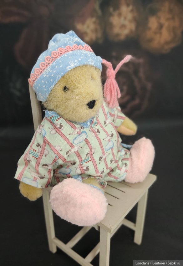 Мишка Muffy Vanderbear в пижаме. 17 см. 1995 год (фото 8)