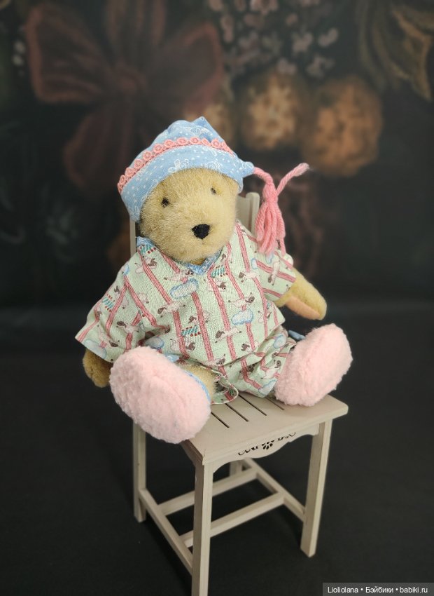 Мишка Muffy Vanderbear в пижаме. 17 см. 1995 год (фото 7)