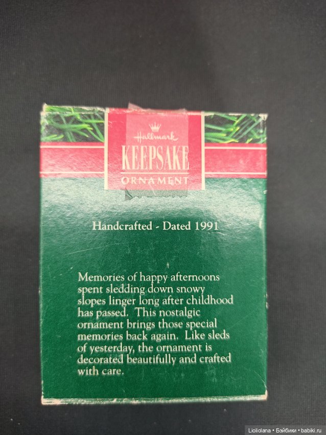 Елочная игрушка Санки 1991 год от Keepsake. 8, 5 см (фото 8)