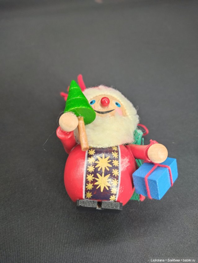 Елочная игрушка Дед Мороз от Steinbach. Германия. 9 см (фото 5)