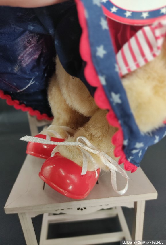 Мишка Muffy Vanderbear. Янки Дудл. 17 см. 1992 год (фото 4)