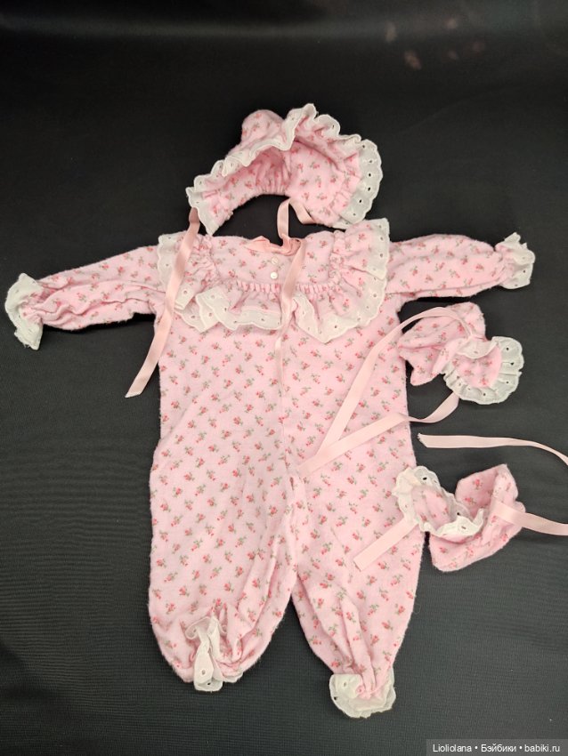 Аутфит для кукол ростом 35 см. Винтаж. Комплект из фланели