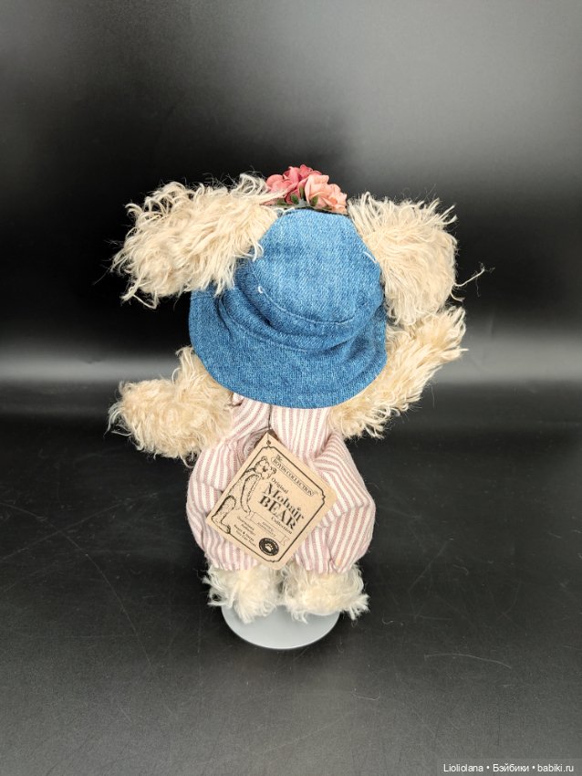 Зайка в шляпке от Boyds Bears Co. 22 см. Мохер. 1998 год (фото 9)