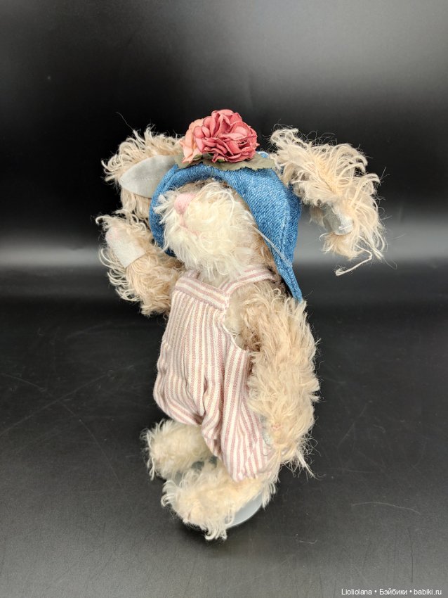 Зайка в шляпке от Boyds Bears Co. 22 см. Мохер. 1998 год (фото 8)