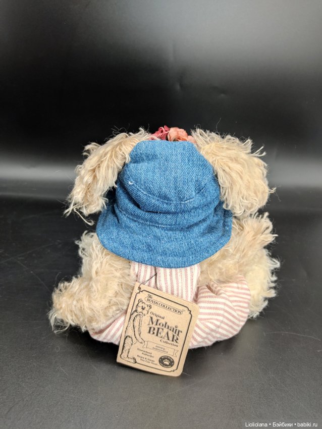 Зайка в шляпке от Boyds Bears Co. 22 см. Мохер. 1998 год (фото 5)