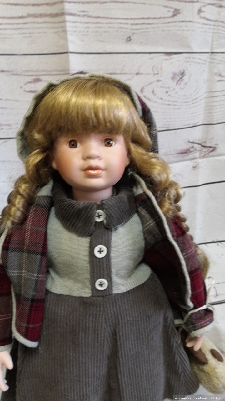 Большая винтажная фарфоровая кукла из Германии