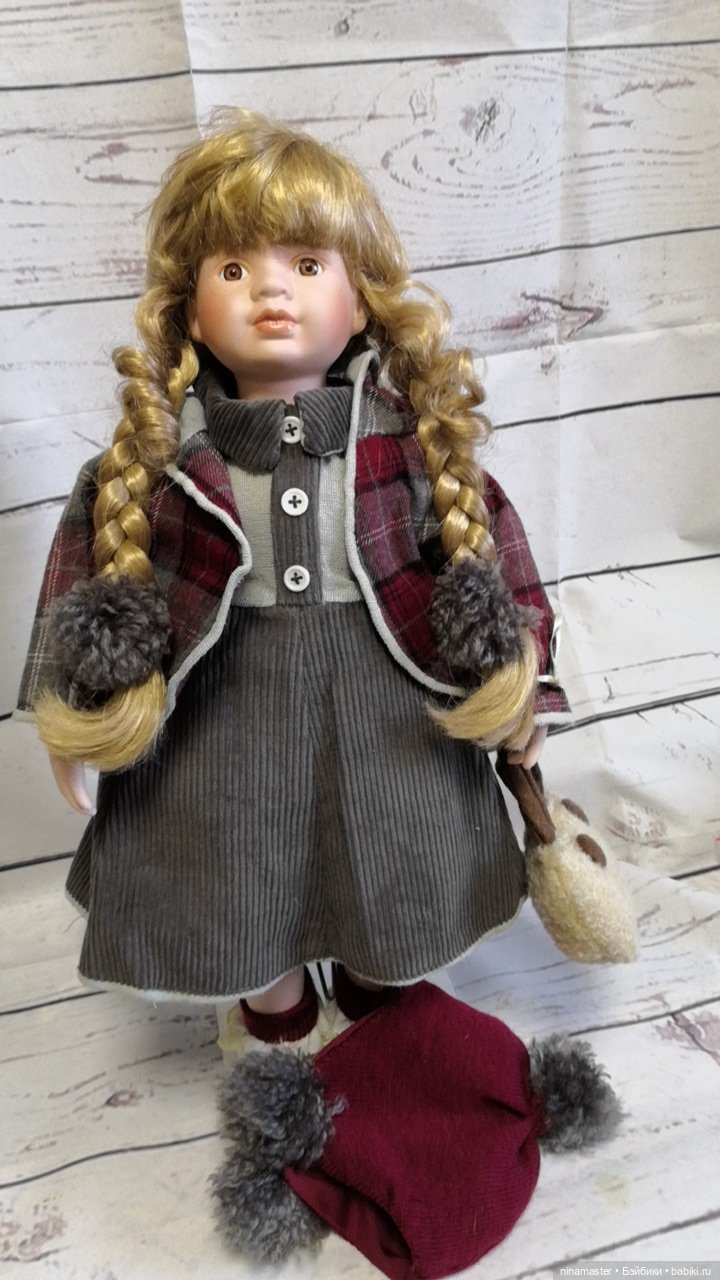 Большая винтажная фарфоровая кукла из Германии (фото 9)