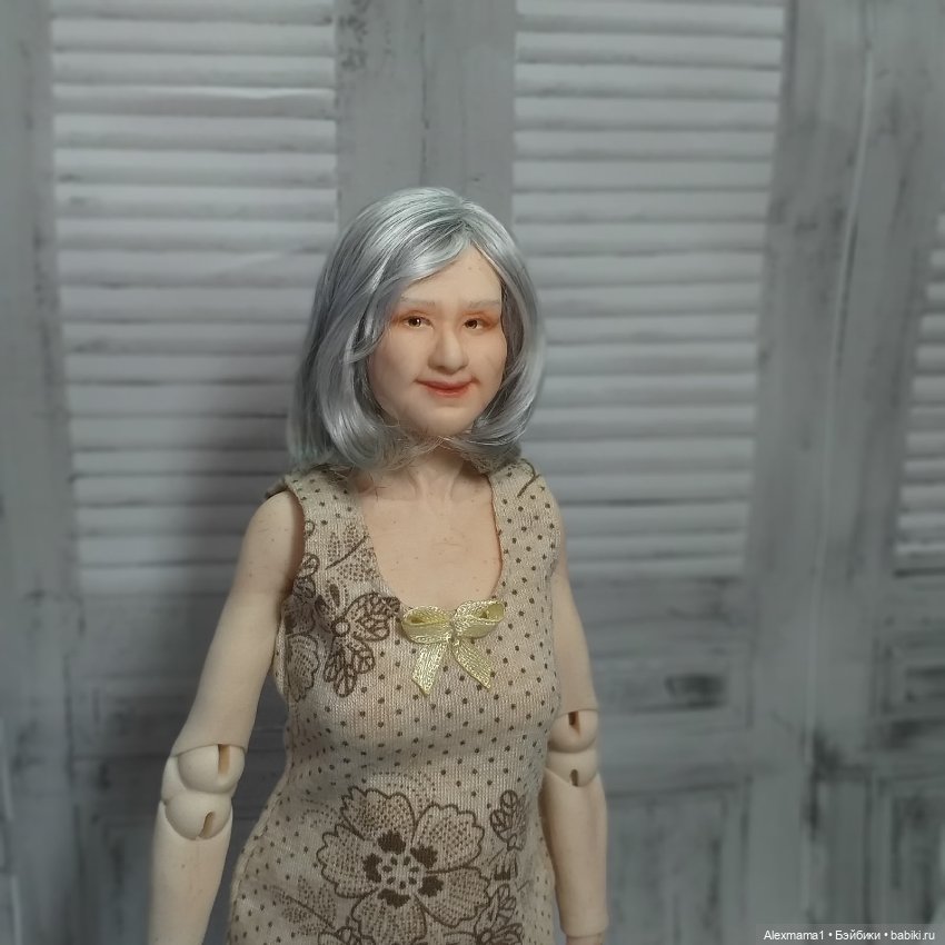 Авторская шарнирная кукла Бабушка Татьяна от Соцковой Александры (фото 3)