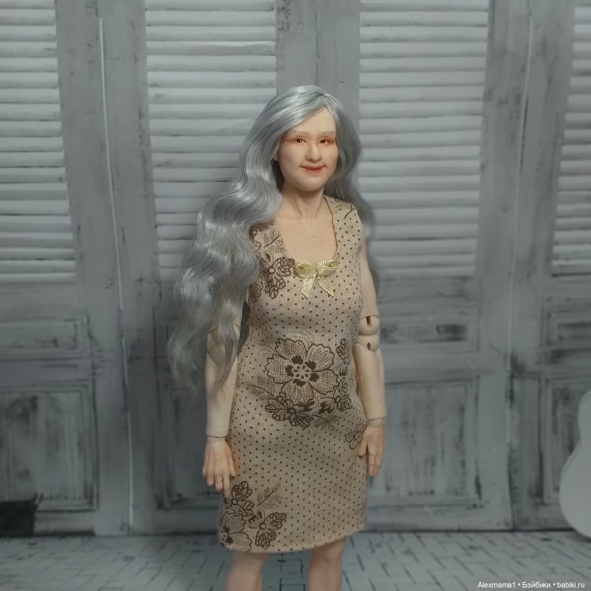 Авторская шарнирная кукла Бабушка Татьяна от Соцковой Александры (фото 4)