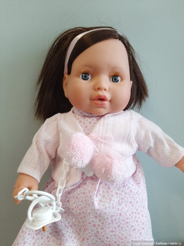 Девочка в розовом, озвученная, мягконабивная с сосочкой (фото 3)