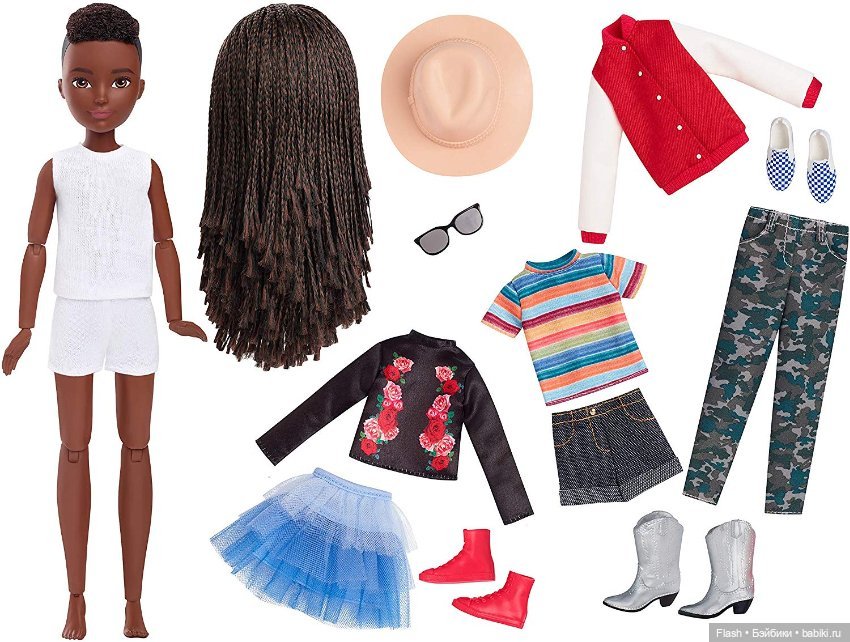 Шарнирная кукла с набором одежды #4 Сreatable world Mattel==== (фото 4)
