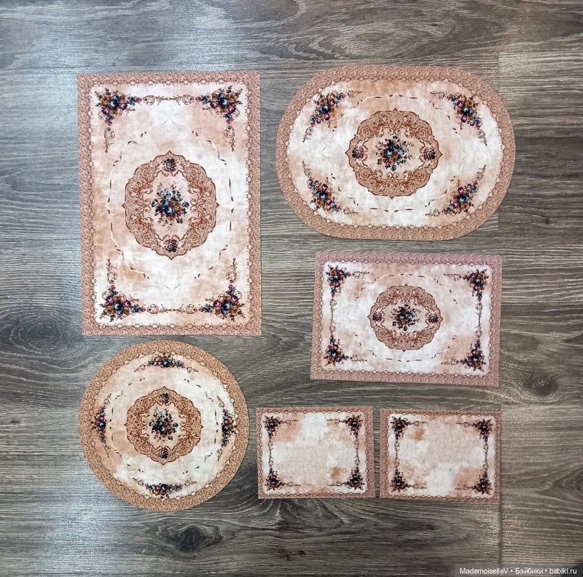 Коллекция ковров и подушек "Нежность" в бежево-голубом цвете № 51