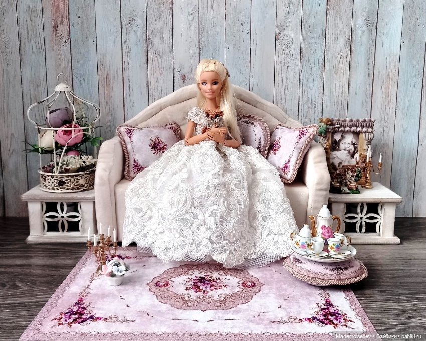 Коллекция ковров и подушек "Нежность" в сиреневом цвете № 53 (фото 7)