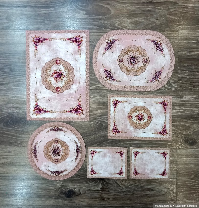 Коллекция ковров и подушек "Нежность" в сиреневом цвете № 53